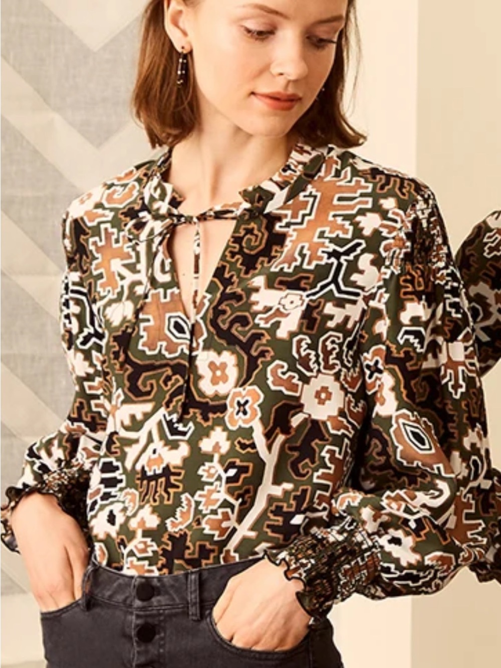 Charlotte Brody Saffron Tie Blouse